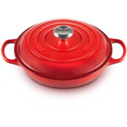 Cazuela cocotte de hierro colado esmaltado, color cereza, 30 cm - Le Creuset