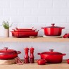 Fuente de cerámica gres esmaltada para horno, color cereza, 2,4 litros - Le Creuset