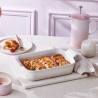 Fuente de cerámica gres esmaltada para horno, color merengue, 2,4 litros - Le Creuset