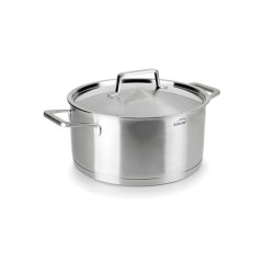 Olla foodie de acero inoxidable con tapa de acero, 28 cm - Lacor