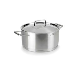 Olla foodie de acero inoxidable con tapa de acero, 26 cm - Lacor