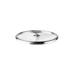 Tapa de cristal de seguridad con regulador de vapor, 18 cm, combi - Lacor