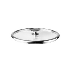 Tapa de cristal de seguridad con regulador de vapor, 32 cm, combi - Lacor