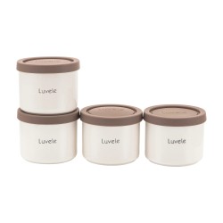 Tarros de cerámica para yogurtera Luvele - 4 x 400 ml