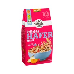 Muesli de copos de avena integral sin gluten con frutas deshidratadas, ecológico - Bauckhof