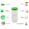 Kit para hacer kéfir casero tamaño grande, verde - Kefirko