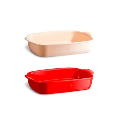Fuente cer  mica rectangular para horno 2 7 l   Emile Henry