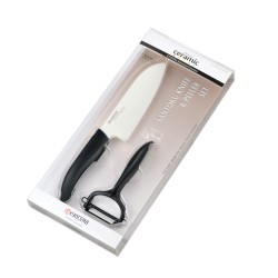 Set cuchillo Santoku + pelador - Kyocera
