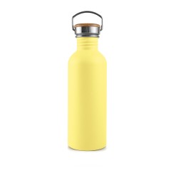 Botella de acero inoxidable, 1000 ml, amarilla - Bambaw