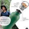 Botella de acero inoxidable, 500 ml, verde - Bambaw