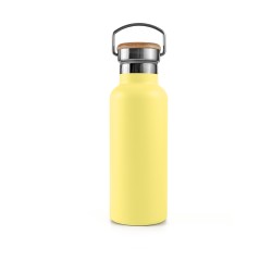 Botella térmica de acero inoxidable, 750 ml, amarilla - Bambaw