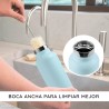 Botella térmica de acero inoxidable, 500 ml, azul - Bambaw