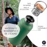 Botella térmica de acero inoxidable, 350 ml, verde - Bambaw