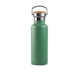 Botella térmica de acero inoxidable, 500 ml, verde - Bambaw
