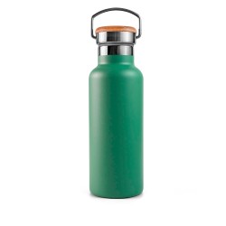 Botella térmica de acero inoxidable, 1000 ml, verde - Bambaw