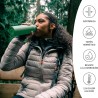 Botella térmica de acero inoxidable, 1000 ml, verde - Bambaw