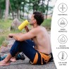 Botella térmica de acero inoxidable, 350 ml, amarilla - Bambaw