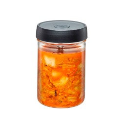 Tarro de fermentación de cristal 1000 ml + tapa y pesa de cristal - Gefu