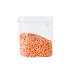 Recipiente y tapa de cristal, hermético, 800 ml - Pebbly