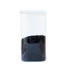 Recipiente y tapa de cristal, hermético, 1400 ml - Pebbly