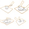 Tabla de cocina de cristal templado, pequeña - Pebbly