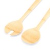 Pack de 2 cubiertos de ensalada para servir y mezclar, de bambú - Pebbly