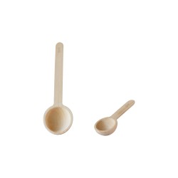 Juego de 2 cucharas medidoras de madera de schima - Pebbly