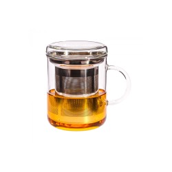 Taza de té Zyclo con filtro de acero inoxidable, 300 cc - Trendglas