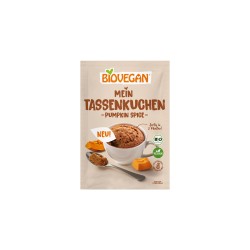 Bizcocho de calabaza sin gluten, ecológico - mug cake - Biovegan