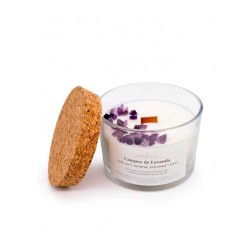 Vela perfumada con aceites esenciales ecológicos, Campos de lavanda - CanVela
