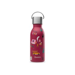Botella térmica acero inoxidable para niños, camping, granate, 350 ml - Qwetch