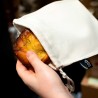 Bolsa impermeable porta alimentos de algodón orgánico y látex natural, pequeña - Fair Squared