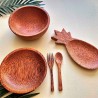 Plato llano de madera de coco - Packawin