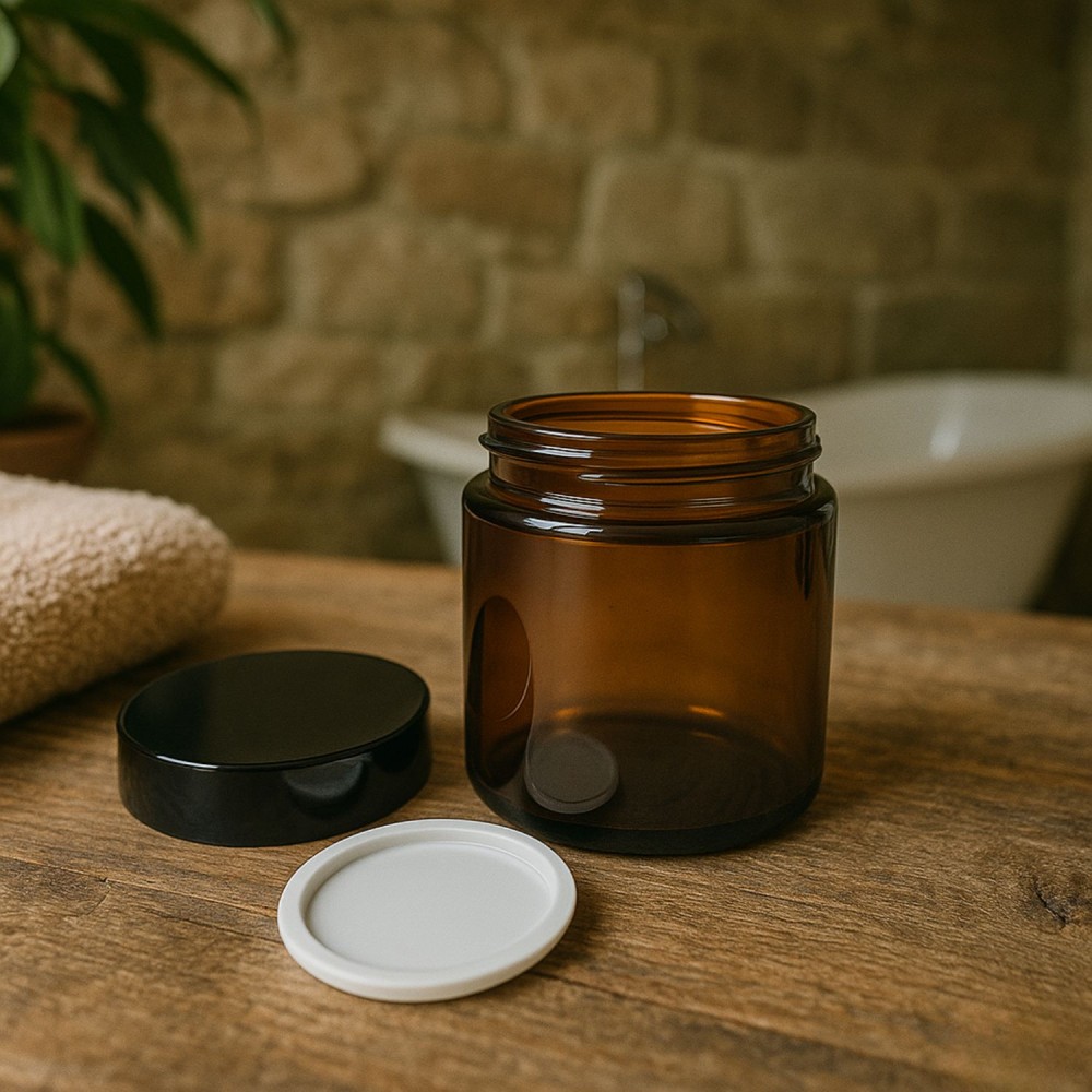 Tarros Vidrio ámbar Cosmética Tarros De Vidrio Ámbar 15 Piezas - Kit Cremas Y Cosméticos Con Tapas Herméticas Frascos Cosméticos Reutilizables
