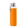 Botella de cristal hermética con tapón de acero inoxidable, 600 ml, naranja - Black & Blum