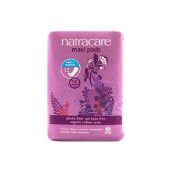 Compresas de algodón, ecológicas, sin alas, maxi súper - Natracare