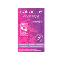 Compresas de algodón, ecológicas, sin alas, para pérdidas leves de orina - Natracare