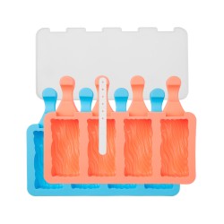 2 moldes de silicona platino para helados, olas - Lurch