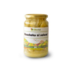 Alcachofas al natural, cocidas, ecológicas, 320 g - Bihortal