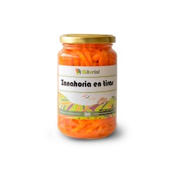 Zanahoria en tiras, cocidas, ecológicas, 345 g - Bihortal