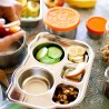 Plato con compartimentos para niños de acero inoxidable, autobús - Joli monde