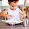 Plato con compartimentos para niños de acero inoxidable, autobús - Joli monde