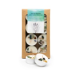 Pack 8 velas de té perfumadas con aceites esenciales ecológicos, Aires de montaña - CanVela
