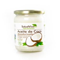 Aceite de coco desodorizado, ecológico, 565 ml - Salud Viva