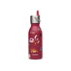 Botella térmica acero inoxidable para niños, camping, granate, 350 ml - Qwetch