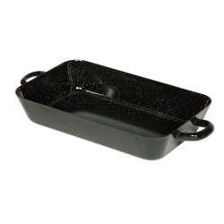 Bandeja de acero esmaltada para horno con asas, 2,7 litros - Riess