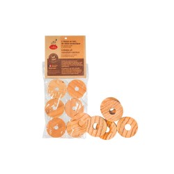 Pack 6 ambientadores antipolillas de madera de cedro en forma de disco - La Droguerie Écologique