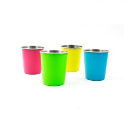 4 vasos de acero inoxidable, 180 ml - Joli Monde