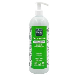 Gel de ducha ecológico de limón y aloe vera - NaturaBio Cosmetics