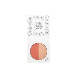 Colorete dúo en polvo ecológico "Costa Dorada" - NaturaBio Cosmetics